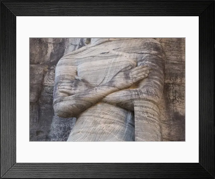Framed Print : Detail of the rock carved granite image of the 7m tall Framed Print : Detail of the rock carved granite image of the 7m tall