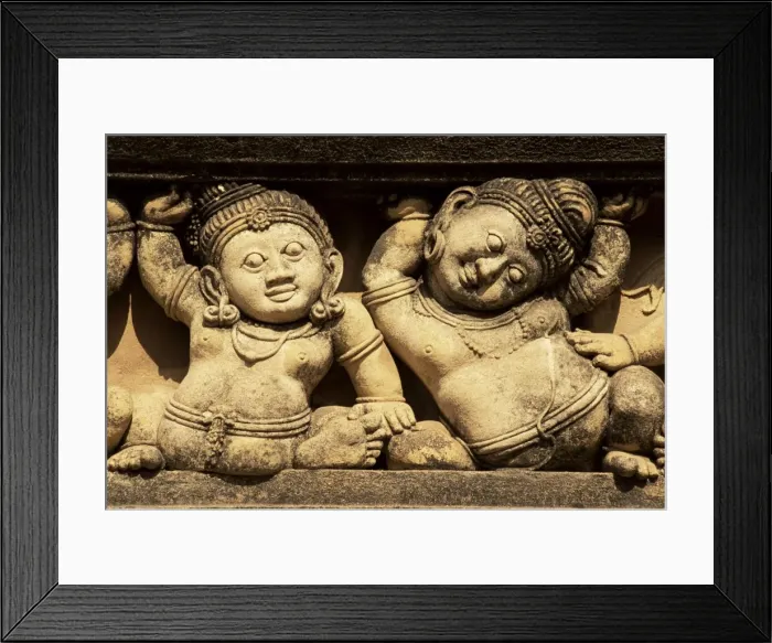 Framed Print : Dwarves line temple wall Framed Print : Dwarves line temple wall