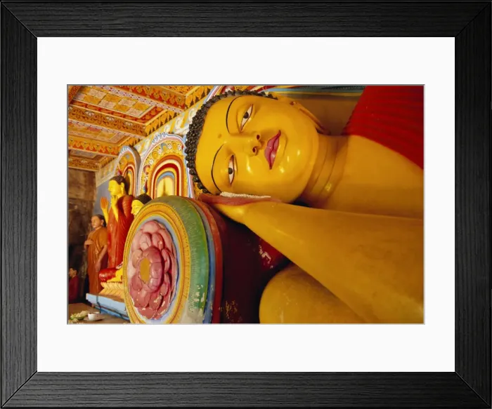 Framed Print : Reclining Buddha statue Isurumuniya Framed Print : Reclining Buddha statue Isurumuniya