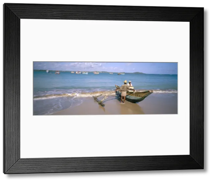 Framed Print : Beach at Weligama Framed Print : Beach at Weligama