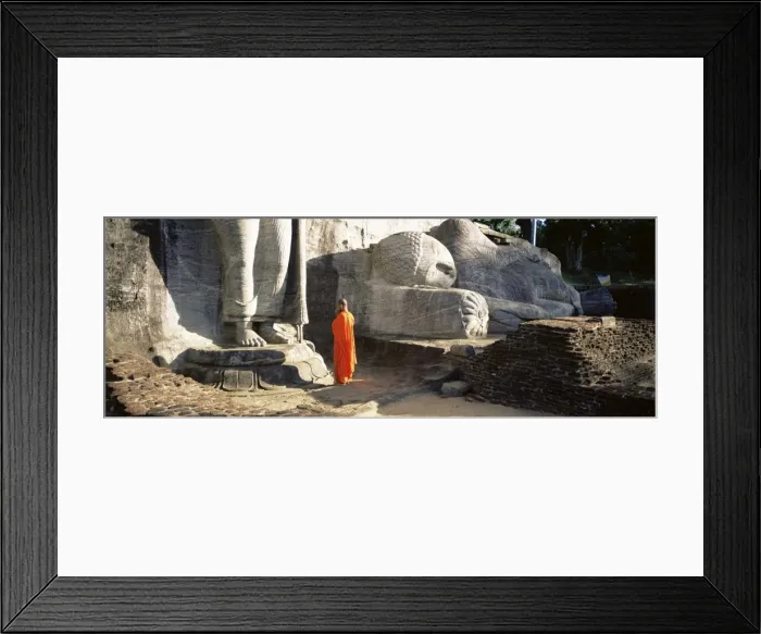 Framed Print : Buddhist monk at the Gal Vihara