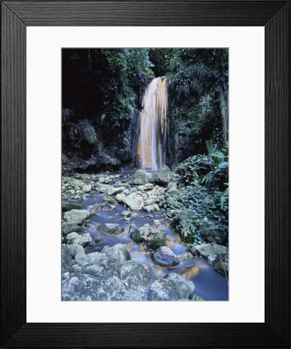 Framed Print : The Diamond Waterfalls at the Diamond Botanical Gardens Framed Print : The Diamond Waterfalls at the Diamond Botanical Gardens