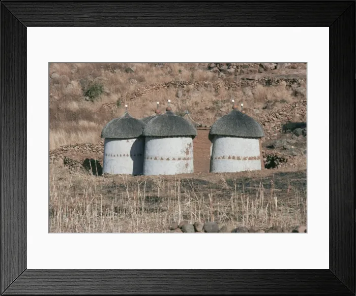 Framed Print : Nuba village Framed Print : Nuba village
