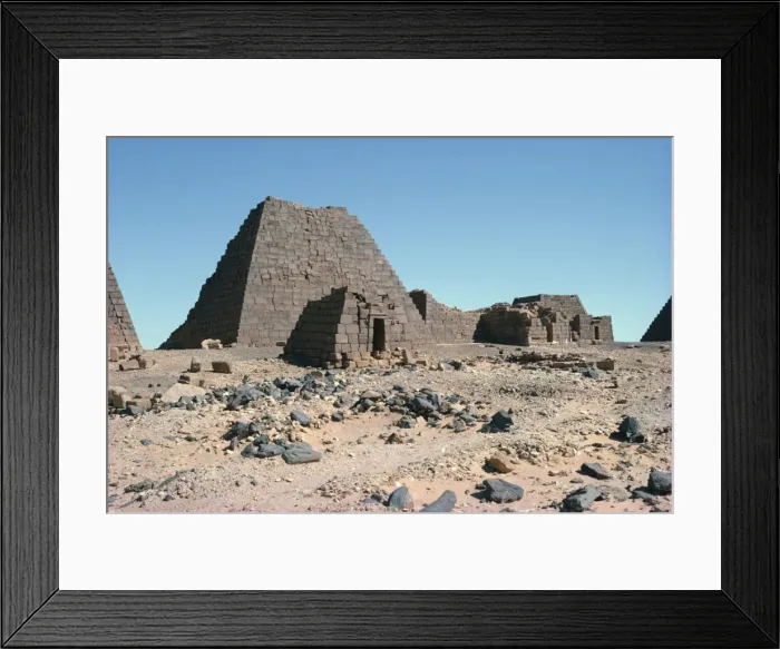 Framed Print : Rock carvings on Meroe Pyramid Framed Print : Rock carvings on Meroe Pyramid