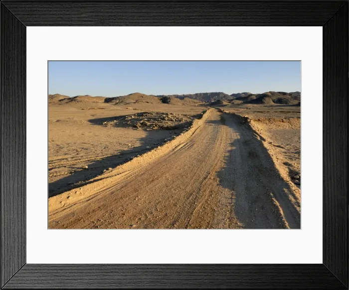 Framed Print : Dirt road, Nubian Desert Framed Print : Dirt road, Nubian Desert