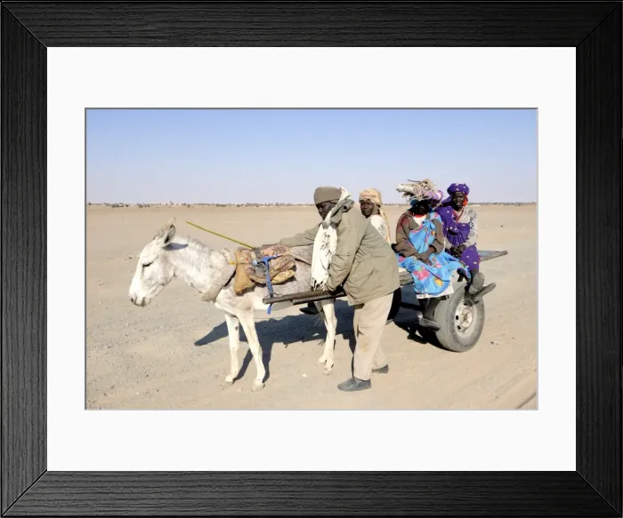 Framed Print : Villagers, Nubian Desert Framed Print : Villagers, Nubian Desert