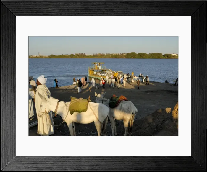Framed Print : Ferry across the River Nile Framed Print : Ferry across the River Nile
