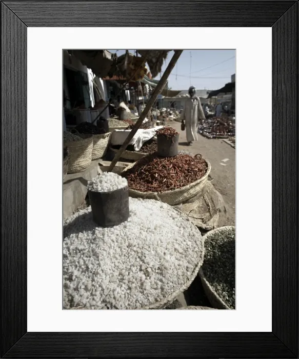 Framed Print : Salt and other food stuffs on sale in the Souq at Kassala Framed Print : Salt and other food stuffs on sale in the Souq at Kassala
