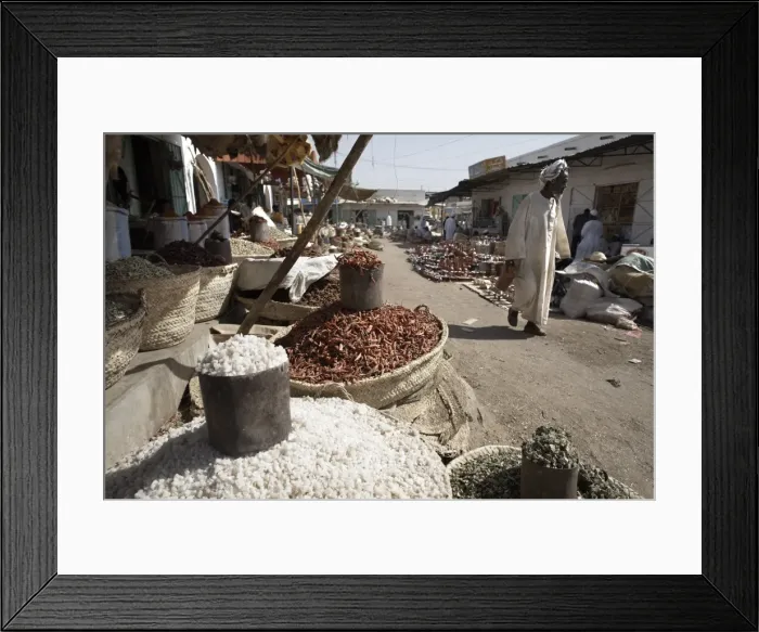 Framed Print : Salt and other food stuffs on sale in the Souq at Kassala Framed Print : Salt and other food stuffs on sale in the Souq at Kassala