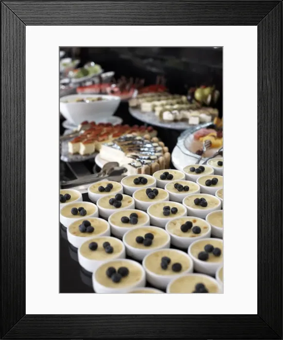 Framed Print : Desserts on display in one of Khartoums 5-Star hotels Framed Print : Desserts on display in one of Khartoums 5-Star hotels