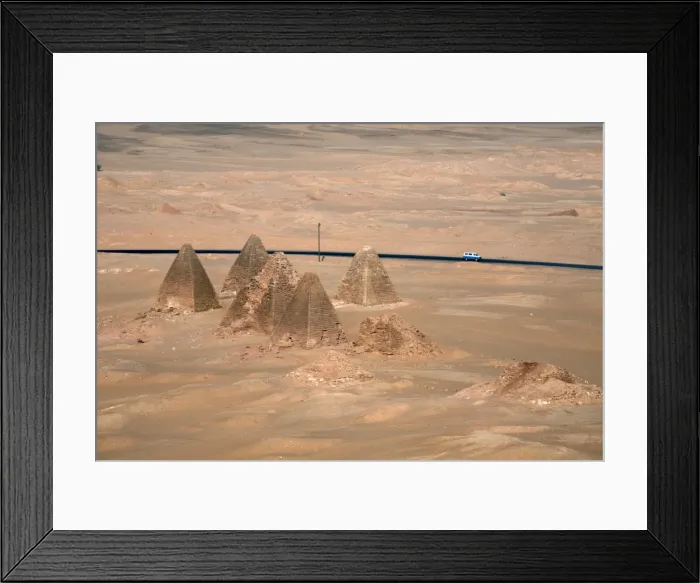 Framed Print : The pyramids at Jebel Barkal