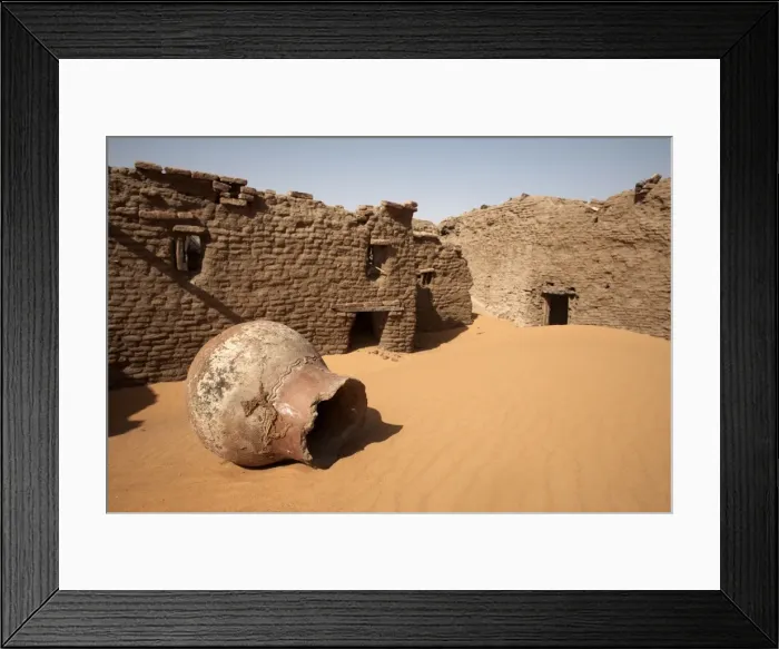 Framed Print : The ruins of the medieval city of Old Dongola Framed Print : The ruins of the medieval city of Old Dongola