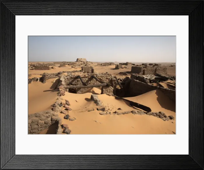Framed Print : The ruins of the medieval city of Old Dongola Framed Print : The ruins of the medieval city of Old Dongola
