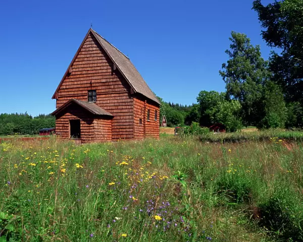Wooden church at Sodra Rada dating from the 13th century