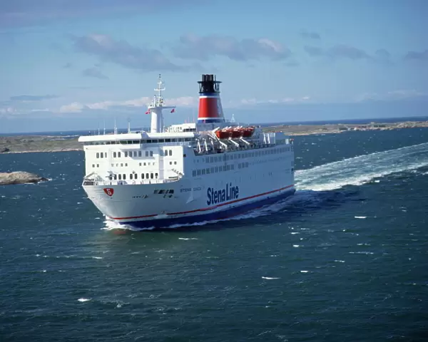 A Stena Line ferry among outer islands