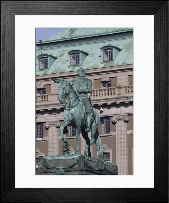 Framed Print : Equestrian statue of Gustav Adolfs Framed Print : Equestrian statue of Gustav Adolfs