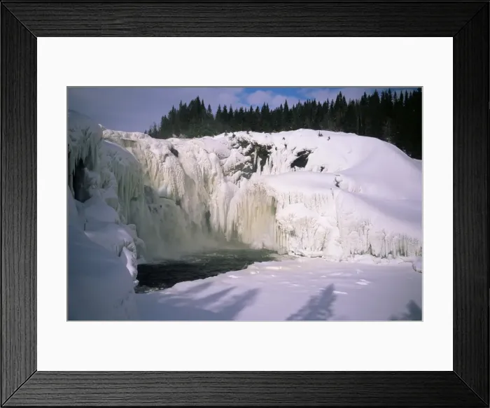 Framed Print : Tannfors, a 32m high Framed Print : Tannfors, a 32m high