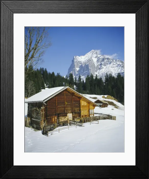Framed Print : The Wetterhorn mountain from above Grindelwald Framed Print : The Wetterhorn mountain from above Grindelwald