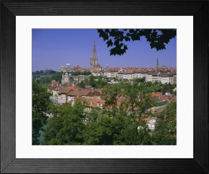 Framed Print : City and Aare River Framed Print : City and Aare River