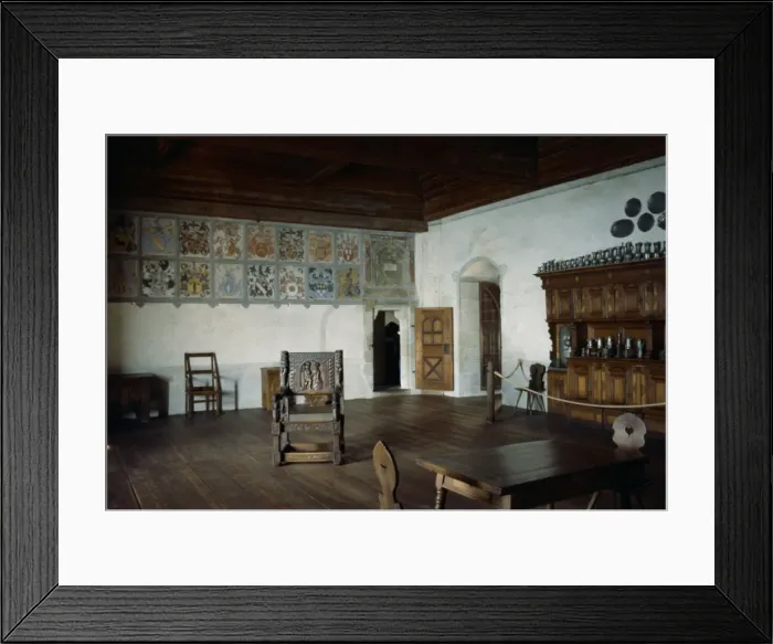 Framed Print : Interior with 13th century wall paintings Framed Print : Interior with 13th century wall paintings