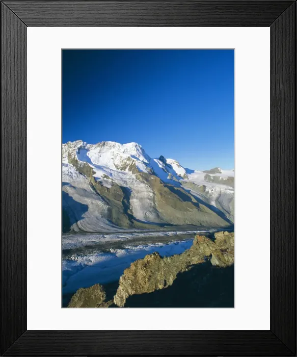 Framed Print : View to the Breithorn and Breithorn Glacier Framed Print : View to the Breithorn and Breithorn Glacier