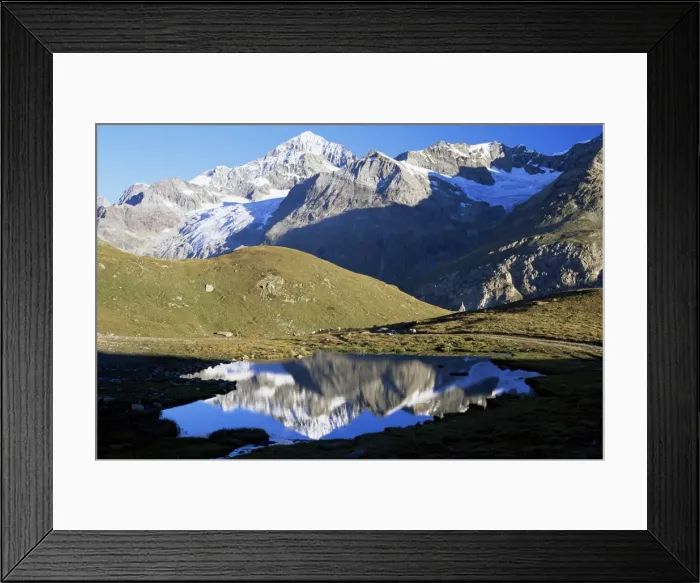 Framed Print : The Dent Blanche reflect in lake Framed Print : The Dent Blanche reflect in lake