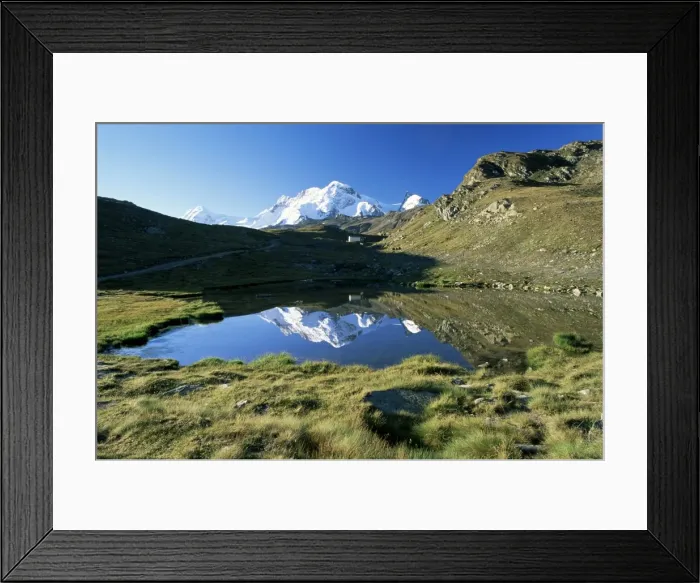 Framed Print : The Breithorn reflected in lake Framed Print : The Breithorn reflected in lake