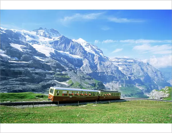Jungfrau railway and the Jungfrau, 13642 ft