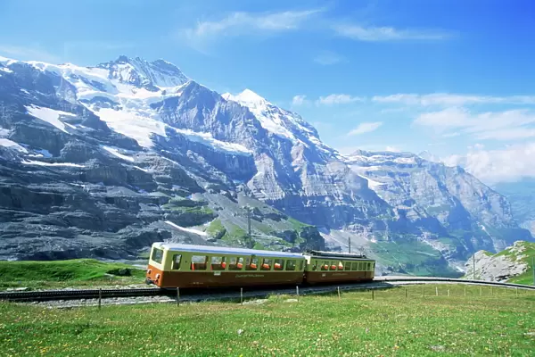 Jungfrau railway and the Jungfrau, 13642 ft