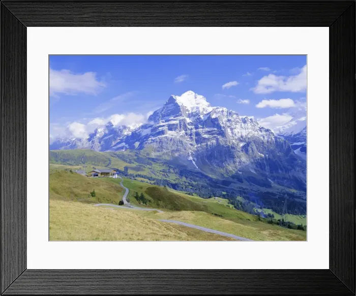 Framed Print : View from Grindelwald-Frist to Wetterhorn Framed Print : View from Grindelwald-Frist to Wetterhorn
