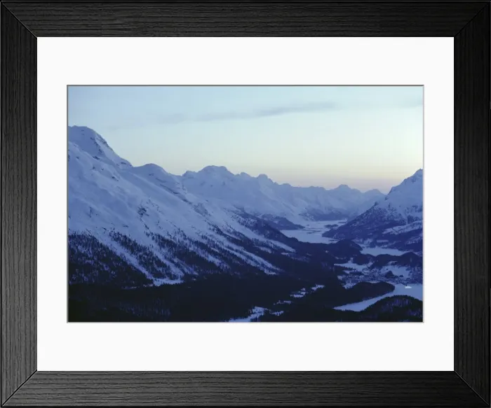 Framed Print : View southwest towards the Maloja Pass Framed Print : View southwest towards the Maloja Pass