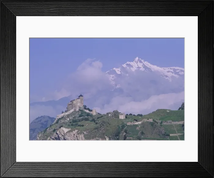 Framed Print : Valeria castle with mountains beyond Framed Print : Valeria castle with mountains beyond