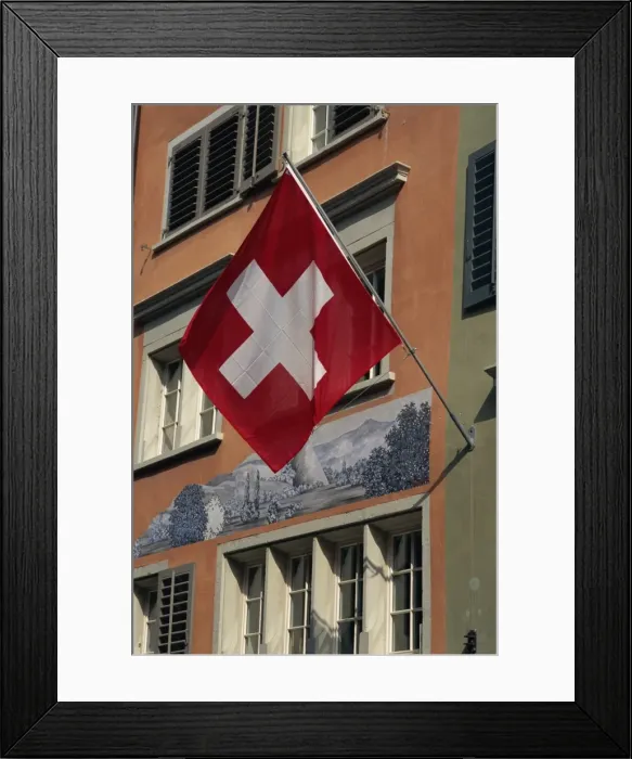 Framed Print : Swiss flag Framed Print : Swiss flag