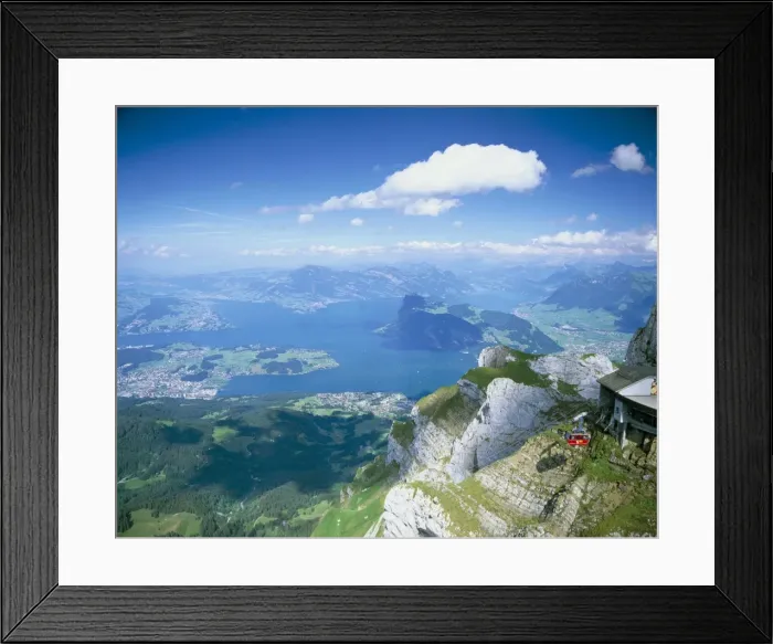 Framed Print : View from Mount Pilatus over Lake Lucerne