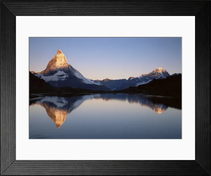 Framed Print : Matterhorn from Riffelsee at dawn Framed Print : Matterhorn from Riffelsee at dawn