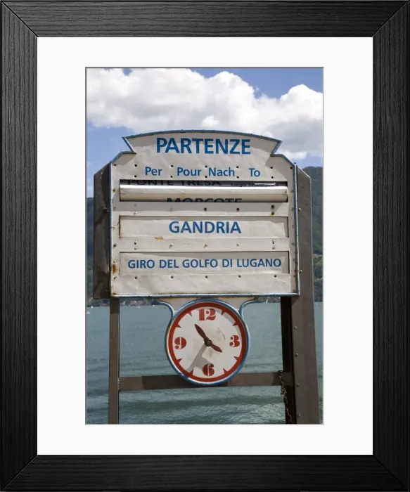Framed Print : Lugano, Lake Lugano