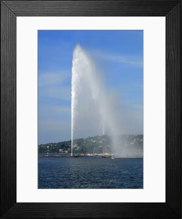 Framed Print : Jet d eau (water fountain) Framed Print : Jet d eau (water fountain)