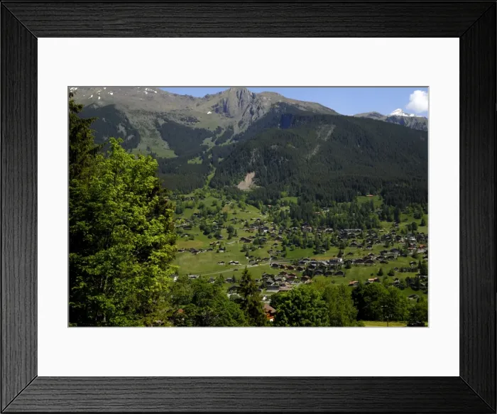 Framed Print : Grindelwald viewed from train to Kleine Scheidegg Framed Print : Grindelwald viewed from train to Kleine Scheidegg
