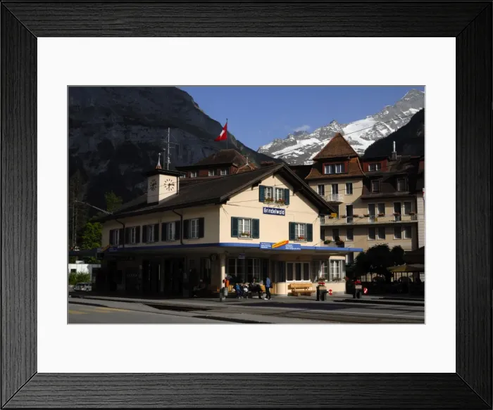 Framed Print : Railway station and hotel Framed Print : Railway station and hotel