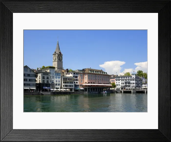 Framed Print : Riverside view of the old town Framed Print : Riverside view of the old town