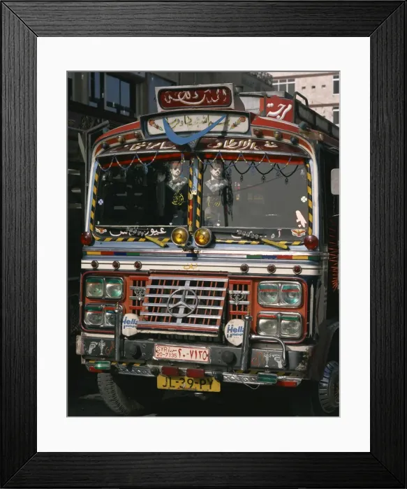 Framed Print : Close-up of a decorated bus Framed Print : Close-up of a decorated bus