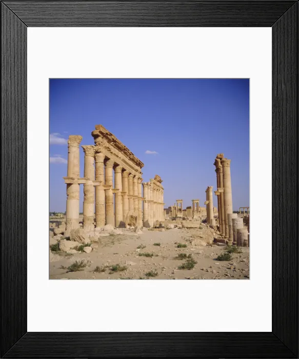 Framed Print : Tetrapylon on Graeco-Roman columned main street Framed Print : Tetrapylon on Graeco-Roman columned main street