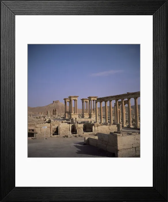 Framed Print : Graeco-Roman Tetrapylon and Qalaat Ibn Maan Framed Print : Graeco-Roman Tetrapylon and Qalaat Ibn Maan