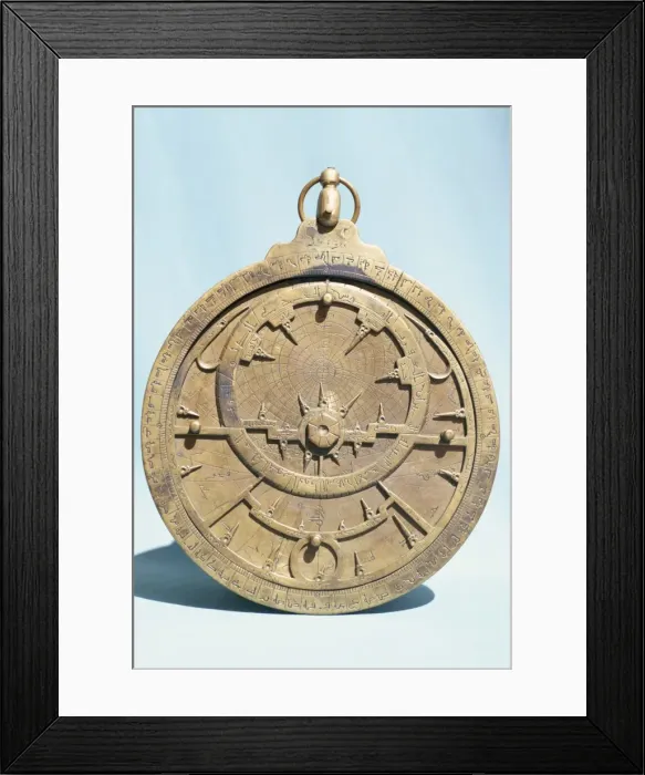 Framed Print : Arabic brass astrolabe dating from 16th century Framed Print : Arabic brass astrolabe dating from 16th century