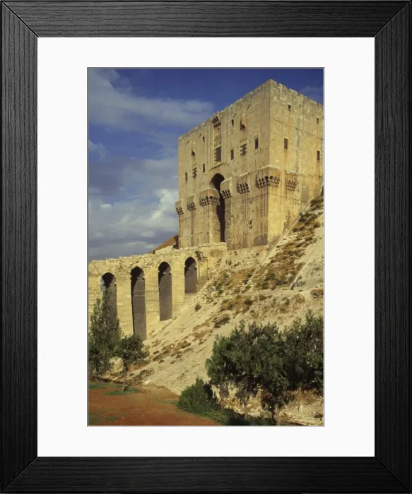 Framed Print : Moat, tower and main entrance gate