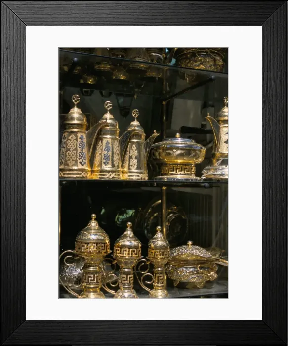 Framed Print : Coffee pots for sale at Souq al-Hamidiyya Framed Print : Coffee pots for sale at Souq al-Hamidiyya