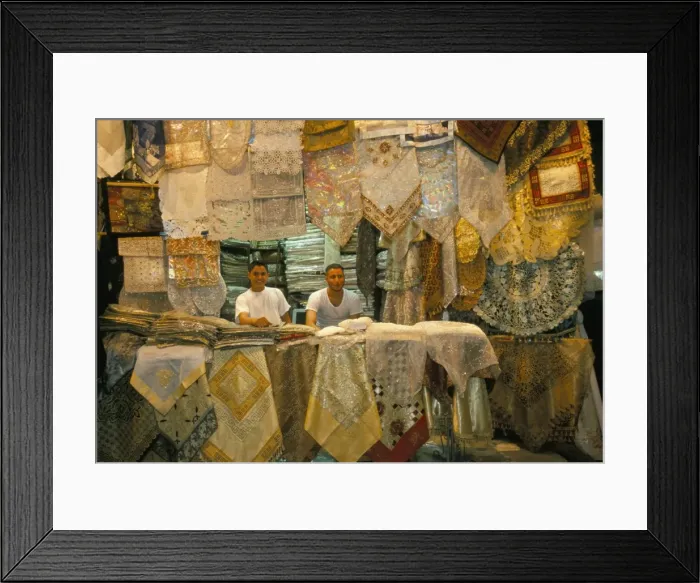 Framed Print : Selling lace Framed Print : Selling lace
