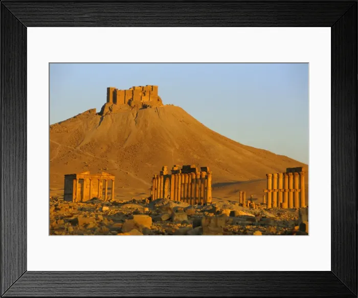Framed Print : The archaeological site and Arab castle Framed Print : The archaeological site and Arab castle