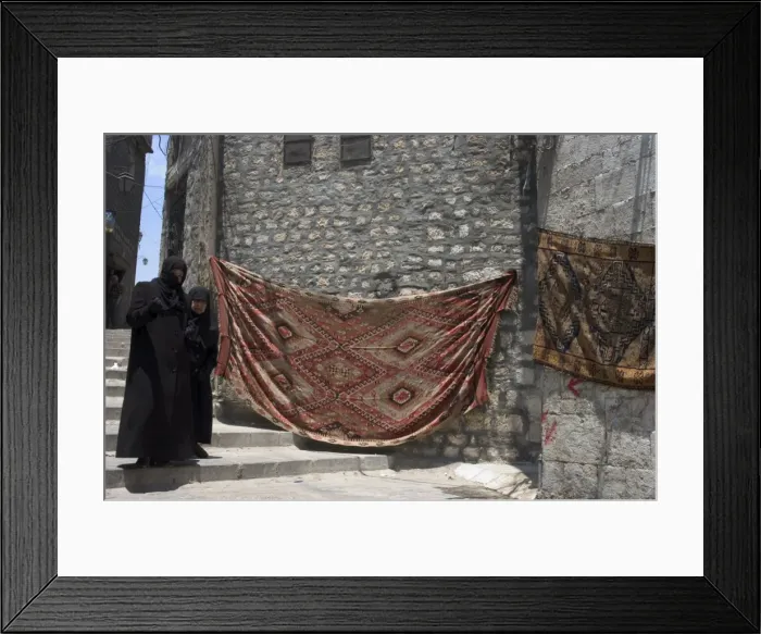 Framed Print : Local woman walking down steps Framed Print : Local woman walking down steps