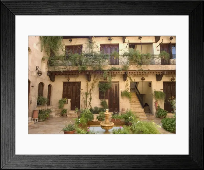 Framed Print : Courtyard, Beit Al-Wakil Hotel Framed Print : Courtyard, Beit Al-Wakil Hotel